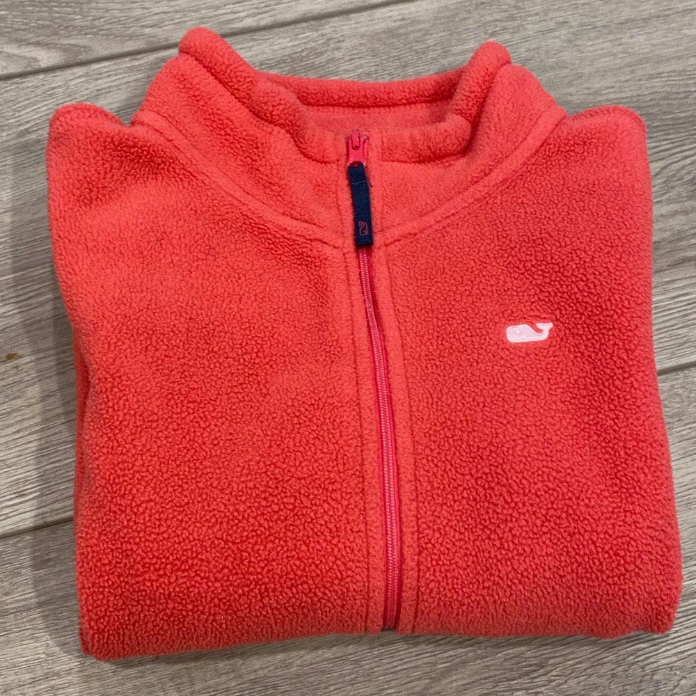 Vineyard Vines Girls Full Zip Fleece Sz 10-12